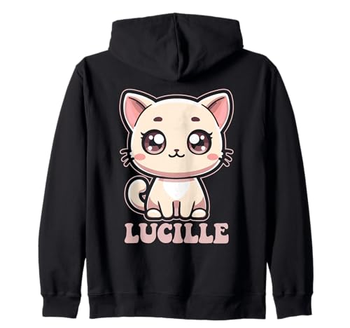 Lucille Cute Kitty Cat Design für Mädchen Name Lucille Kapuzenjacke von Awesome Lucille Designs for Girls Name Lucille
