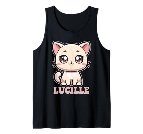 Lucille Cute Kitty Cat Design für Mädchen Name Lucille Tank Top von Awesome Lucille Designs for Girls Name Lucille