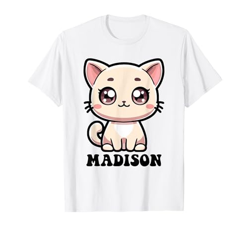 Madison Cute Kitty Cat Design für Mädchen Name Madison T-Shirt Madison Cute Kitty Cat Design für Mädchen Name Madison T-Shirt von Awesome Madison Designs for Girls Name Madison