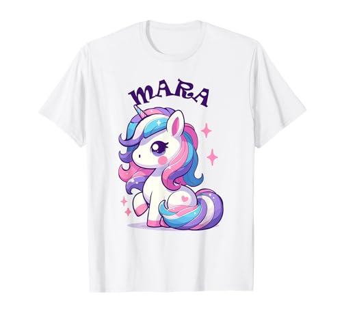 Mara süßes Einhorn-Design für Mädchen Name Mara T-Shirt von Awesome Mara Designs for Girls Name Mara