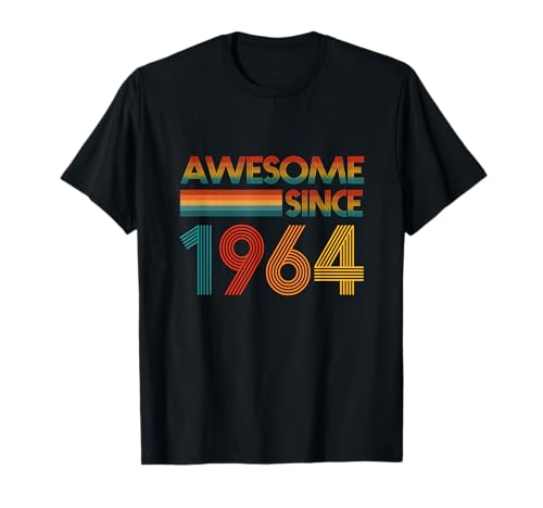 59. Geburtstag Männer Frauen Retro Awesome Since 1964 T-Shirt von Awesome Since 1964 59th Birthday Classic Retro Tee