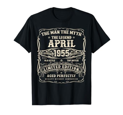 April 1955 70. Geburtstag Geschenke für Männer 70 Jahre alt Geburtstag T-Shirt April 1955 70. Geburtstag Geschenke für Männer 70 Jahre alt Geburtstag T-Shirt von Awesome Since April Birthday Gifts For Men