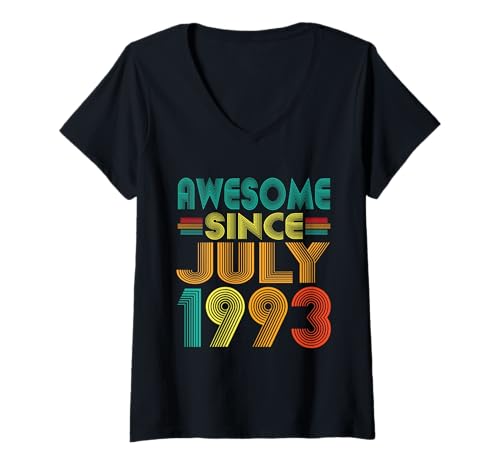 Damen Awesome Since Juli 2020 Years 5th Birthday Funny Vintage T-Shirt mit V-Ausschnitt von Awesome Since July 2020 Years 5th Bday Tee
