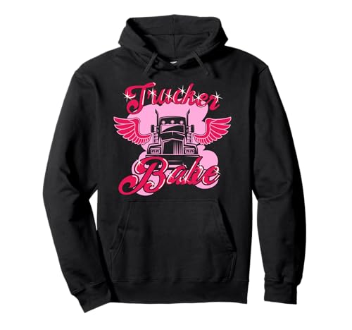 Trucker Babe Trucking Art für Frauen Truck Driver Trucker Pullover Hoodie von Awesome Truck Driver Shirts For Women & Girlfriend