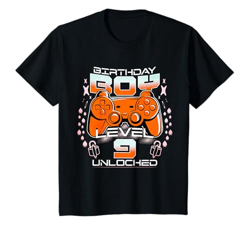 Kinder Birthday Boys Gamer-Controller, Level 9, freigeschaltet T-Shirt Kinder Birthday Boys Gamer-Controller, Level 9, freigeschaltet T-Shirt von Awesome Year Level 9 Gamer Tees