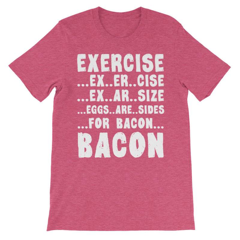 Speck-T-Shirt - Speck Übung Tshirt Lustige Liebhaber Eier & T-Shirt Unisex Kurzarm von AwesomeTeeDesigns