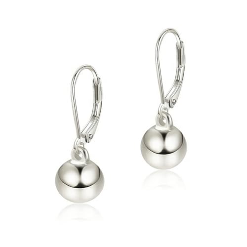 925 Sterling Silber Teardrop Leverback Ohrringe für Frauen Mädchen Waterdrop Ball Drop Ohrringe Hypoallergene Schmuck Geschenke von Awesomeapex