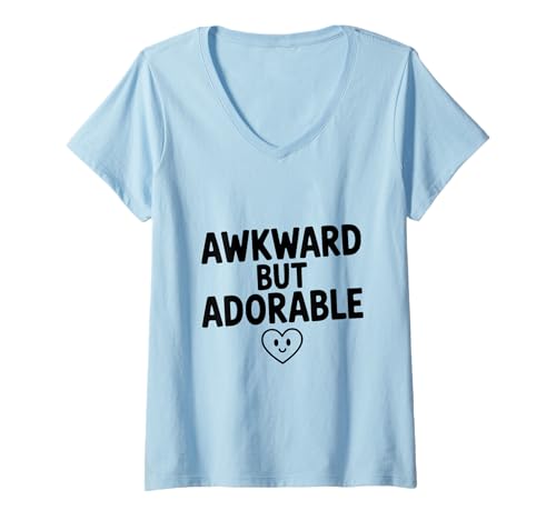Damen Peinliche, Aber Bezaubernde witzige süße Humor-Liebhaber T-Shirt mit V-Ausschnitt Damen Peinliche, Aber Bezaubernde witzige süße Humor-Liebhaber T-Shirt mit V-Ausschnitt von Awkwardly Adorable for Quirky Souls