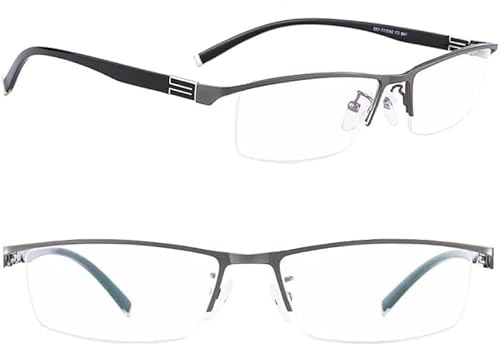 Awlve Deutsche Intelligente Progressive Brillen, Gleitsichtbrille Herren Damen, Automatische Anpassung an Weitsichtigkeit, Kurzsichtigkeit und Astigmatismus (Grau,350 Grad nah und fern) von Awlve