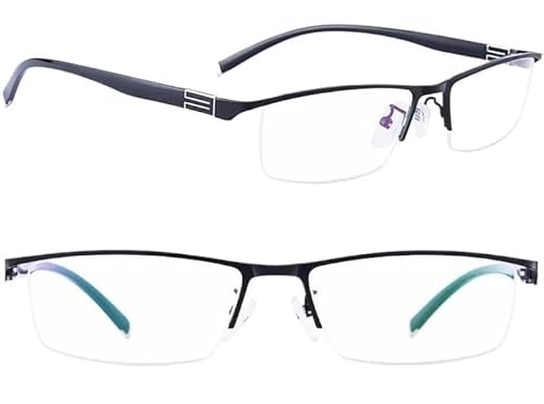 Awlve Deutsche Intelligente Progressive Brillen, Gleitsichtbrille Herren Damen, Automatische Anpassung an Weitsichtigkeit, Kurzsichtigkeit und Astigmatismus (Schwarz,400 Grad nah und fern) von Awlve