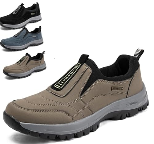 Awlve OrthoMotion Naturstep Orthopädische Schuhe Herren Damen Ergonomischer Schuh Zur Schmerzlinderung Unisex OrthoTrekking Sneakers Outdoor rutschfeste Wanderschuhe (Grau,42) von Awlve