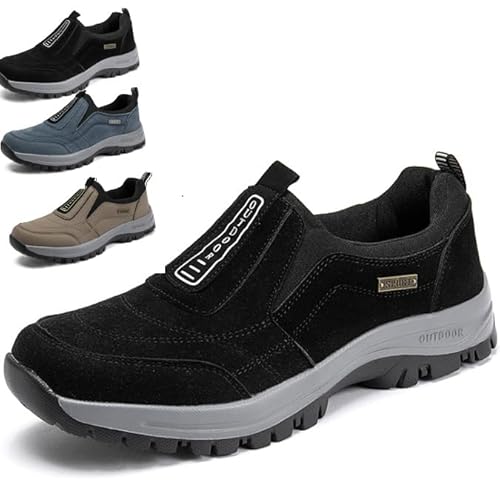 Awlve OrthoMotion Naturstep Orthopädische Schuhe Herren Damen Ergonomischer Schuh Zur Schmerzlinderung Unisex OrthoTrekking Sneakers Outdoor rutschfeste Wanderschuhe (Schwarz,42) von Awlve