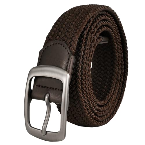 Awlyfm Flechtgürtel Herren 150cm Stretchgürtel Elastischer Gürtel Männer Braun von Awlyfm