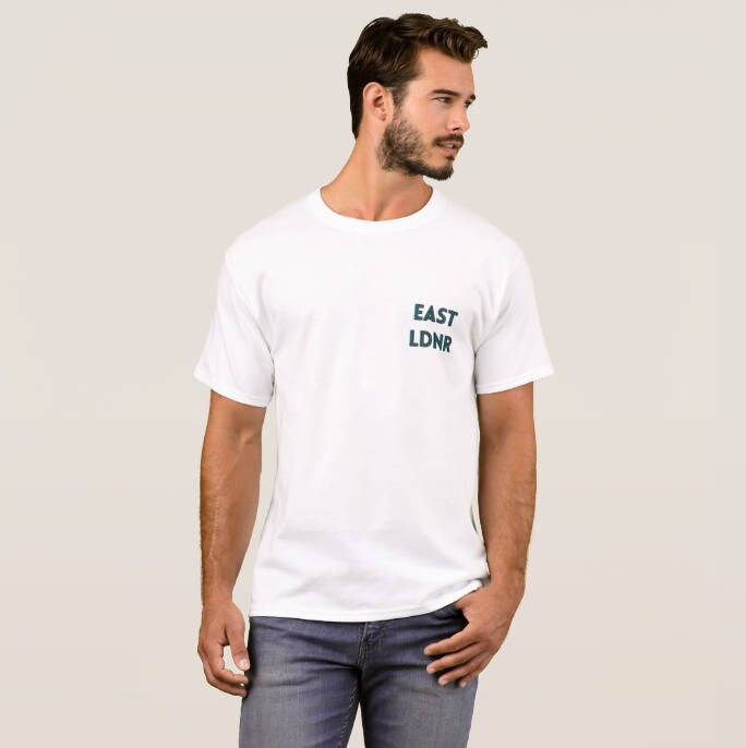 Ost-London Hipster T-Shirt-Illustrierte Weißen T-Shirt Grafik T-Shirt von Awokohlondon