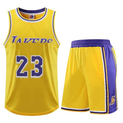 Awonlate Basketball Trikot Kinder Set, Nr.23 Basketball Training Trikot, Basketball Kleidung für Junge und Mädchen L, Größe 26 (Höhe:140-150 cm) von Awonlate