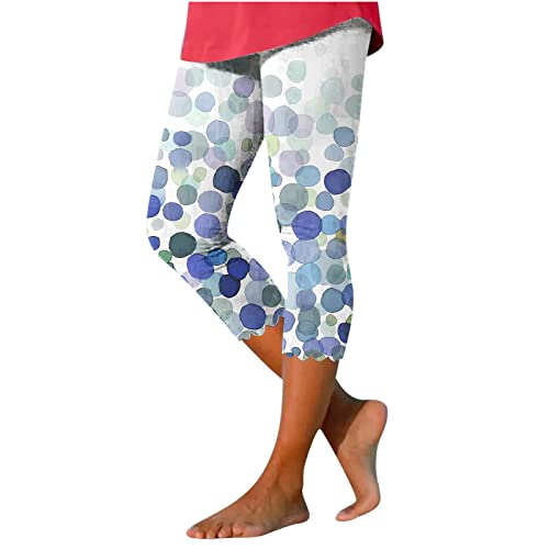 Awrvia 3/4 Hose Damen Caprihose Sommer Frauen Jogginghose Leicht Locker Trainingshose Dreiviertel Knielange Hosen High Waist Elastische Trekkinghose Blickdicht Große Größen Workout Leggins von Awrvia
