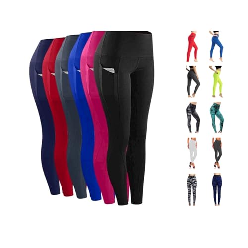 Awrvia Angebote des Tages Heute Sport Leggings Damen Lange Sporthose mit Taschen Yogahose Blickdicht High Waist Trekkinghose Atmungsaktive Jogginghose Elegant Wanderhose Leichter Kompressionshose von Awrvia