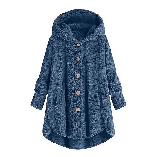 Awrvia Damen Hoodie PlüSchjacke Warm GefüTterte Fleecemantel LäSsige Teddyjacke Flauschig Wintermantel Farbblock Lange Kuschelig Kawaii Kapuzenjacke mit Taschen Mantel Oversize Winterjacke Awrvia Damen Hoodie PlüSchjacke Warm GefüTterte Fleecemantel LäSsige Teddyjacke Flauschig Wintermantel Farbblock Lange Kuschelig Kawaii Kapuzenjacke mit Taschen Mantel Oversize Winterjacke von Awrvia
