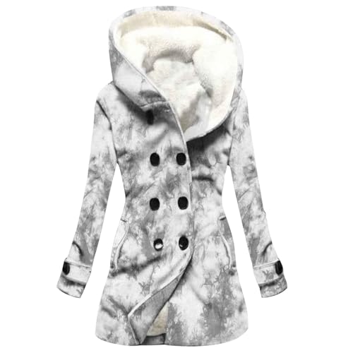 Awrvia Damen Winterjacke Warm Lang Wintermantel Parka Fleecejacke Flauschig Fleece Mantel Mode Elegant Steppjacke Baumwolle Slim Outdoorjacke Winterwintersangebote von Awrvia