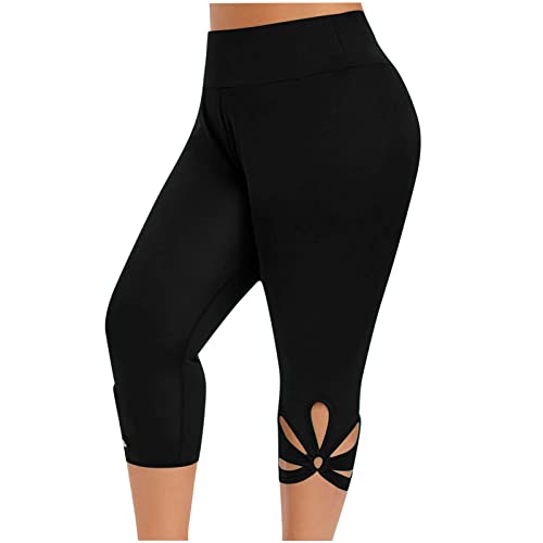 Awrvia Damen Yogahose 3/4 Sporthose Leichter Casual Trainingshose Straight Bein Jogginghose Kreativen Einfarbiges Laufhose Sport Leggings Blickdicht Fitnesshose Laufende Workout Arbeitshose von Awrvia