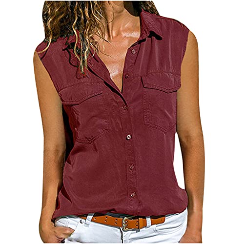 Awrvia Sportweste Damen Baumwolle Basic Tank Top Sexy Vintage Unterhemd Leicht Cargo Laufweste Große Größe Ärmerlos Oberteile Elegant Sportshirt Casual Trägertop Schnell Trocknende Sommershirt von Awrvia