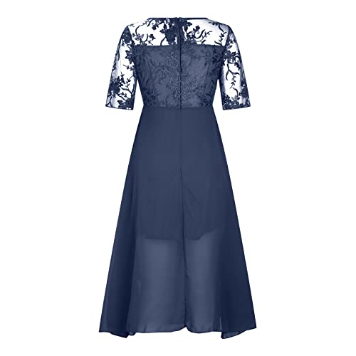 Awrvia Strandkleider Damen Elegant Sommerkleid Lang Abendkleid Einfarbiges Freizeitkleid Baumwolle Modern Partykleid Slim Fit Leichte Abendkleid Lässige Cocktailkleid Große Größe Sportkleidung von Awrvia