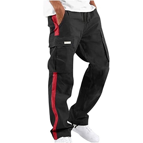 Awrvia Trekkinghose Herren Lang Cargohose Zip Baggy Wanderhose Vielseitig Arbeitshose Multi Pocket Funktionshose Chino Hose Regular Fit Trainingshose Einsatzhose Track Pants Outdoor Jogginghose von Awrvia