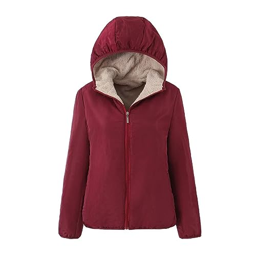 Awrvia Wintermantel Damen Lang Steppjacke Warm Elegant Kapuzenjacke Fleece Gefüttert Winterjacke Leichte GemüTlich Softshelljacke Outdoor Puffer Jacke Gepolstert Bomberjacke Funktions Parka Mantel von Awrvia