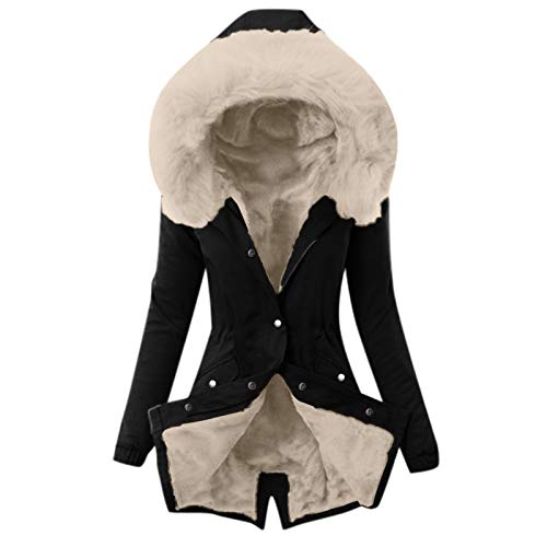 Awrvia befristetes angebot Winterjacke Damen Lang Steppmantel Fellkapuze Übergroßes Thermojacke Elegant Modern Wintermantel Bequemer Winterparka Outdoorjacke Temperament Windjacke von Awrvia