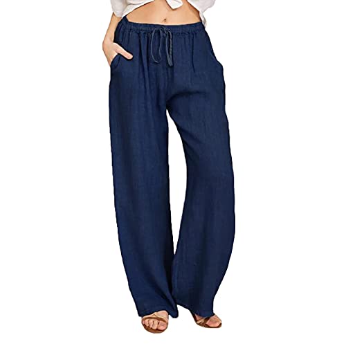 Sommerhose Damen Leicht Freizeithose Loose Fit Sweathose Straight Bein Hose Lange Elegant Leinenhose Mädchen Casual Strandhose Einfarbiges Mode Stoffhose Retro Jogginghose Pendler Yogahose Sommerhose Damen Leicht Freizeithose Loose Fit Sweathose Straight Bein Hose Lange Elegant Leinenhose Mädchen Casual Strandhose Einfarbiges Mode Stoffhose Retro Jogginghose Pendler Yogahose von Awrvia