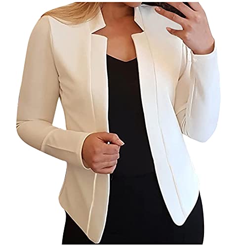 Sweatblazer Damen Elegant Solid Winterjacke Arbeit Büro Übergangsjacke Bequeme Anzugjacke Hochzeit Große Größen Festliche Jacke Retro Baumwolle Winterjacke Temperament Rave Mantel von Awrvia