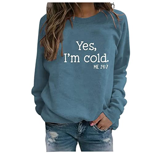 Sweatshirts für Damen Pullover Y2k Basic Langarmshirt Vintage Teenager Pullov Locker Oberteil ohne KapuzeLeichte Outdoor Fleece Outwear Kawaii 2023 Taillierte Outfits Freizeit Pulli Shirts von Awrvia