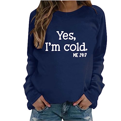 Sweatshirts für Damen Pullover Y2k Basic Langarmshirt Vintage Teenager Pullov Locker Oberteil ohne KapuzeLeichte Outdoor Fleece Outwear Kawaii 2023 Taillierte Outfits Freizeit Pulli Shirts von Awrvia