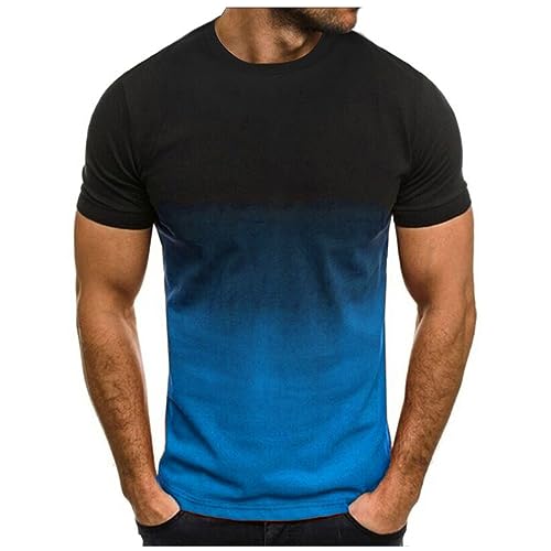 T Shirt Herren Casual Bluse Basic Slim Fit Hemd Sport Einfarbig Elastische Oberteile Leicht Baumwolle Funktionsshirt Sommer Waschbares Freizeithemden Mode Trainingsshirt Geschäft Tops von Awrvia