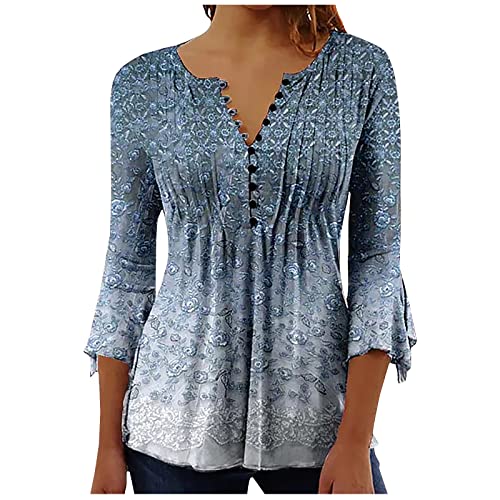 befristetes Angebot Damen Bluse V-Ausschnitt Hemd Einfarbig Kurzarm Hemdbluse Elegant Business Tops Einfarbiges Basic Oberteile mit Knöpfen Casual Arbeit T-Shirts Vintage Lockere von Awrvia
