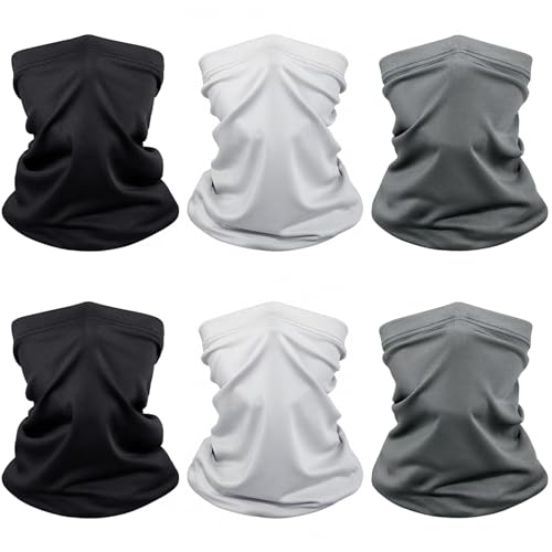 Awumbuk Halstuch Herren & Damen 6 Stück Schlauchschal Motorrad Unisex Multifunktionstuch Winddicht Sonnenschutz Loop Schal Bandana Elastiche Atmungsaktiv Halswärmer für Outdoor Arbeit Radfahren Laufen von Awumbuk