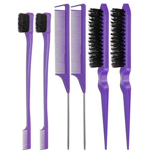 12-teiliges Haarbürsten-Set, Borsten, Haarbürste, Kantenbürste, Kamm und Schwanzkamm für Frauen und Mädchen, Haarbürsten-Set, Haarbürsten-Set, für Mädchen, Haarbürsten-Set für Teenager, 12 Stück von Awydky