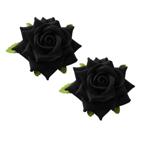 2 x Rosen-Haarspangen, Haarspangen für Damen, Blumen-Brosche, Blumen-Haarnadel, Rosen-Brosche, Braut-Brosche, Anstecknadel, Blumenbrosche für Damen von Awydky