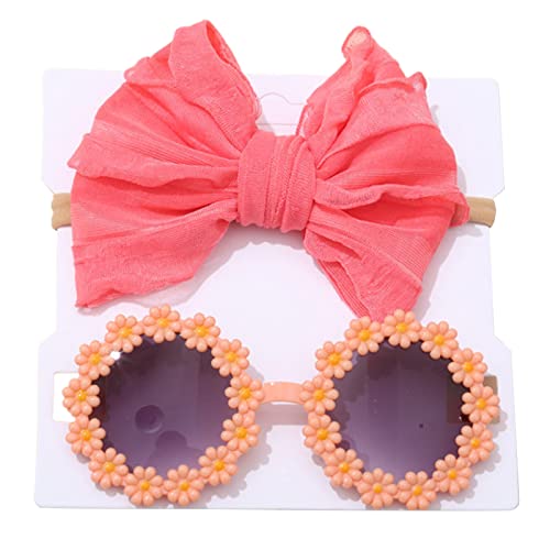 Baby Mädchen Bogen Stirnband Kinder Sonnenbrille Set Niedliche Spitze Haarband Kopfschmuck Für Kleinkind Mädchen Sommer Kopfbedeckung Foto Requisiten Baby Haar Zubehör Für Mädchen von Awydky