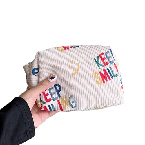 Cord Make Up Tasche Kulturbeutel Vintage Kosmetiktasche Reise Körperpflege Make Up Organizer Tasche Bleistift Schreibwarenetui Pinsel Aufbewahrungstasche von Awydky