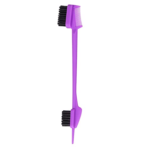 Friseurkantenbürste, doppelseitig, 7,6 cm, 1 Bürste für Baby-Friseursalon, Haarbürsten, Werkzeug, Bürstenkamm-Set für Frauen, Augenbrauen Entwirrer, Trimmer, Schere, Entwirrung, doppelt von Awydky