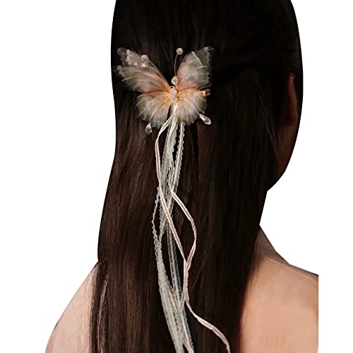 Haarnadeln mit niedlichem Schmetterling, chinesischer Hanfu, chinesischer Pferdeschwanz, Haarspange für Damen, Haarspangen für den Alltag, kleine schöne Haarspangen für Damen, kleines Haar von Awydky