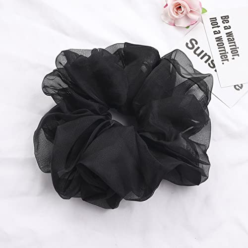 Organza Scrunchies Haargummis Scrunchie Elastische Haarbänder Seil für Frauen Mädchen Haargummis für Damen Haar dick von Awydky