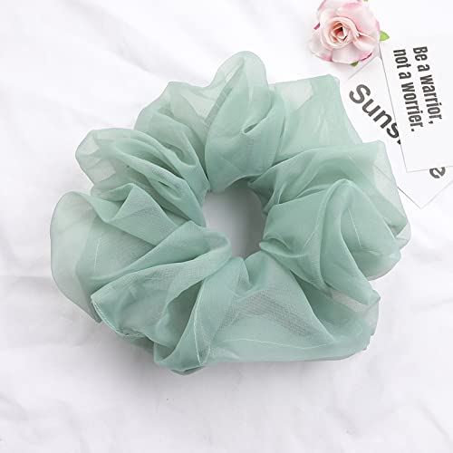 Organza Scrunchies Haargummis Scrunchie Elastische Haarbänder Seil für Frauen Mädchen Haargummis für Damen Haar dick von Awydky