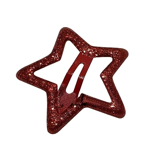 Star Clip Sweet Cool Girl Fünfzackiger Stern Glitzernde Haarnadel Clip Pony Clip Broken Hair Clip Metall Pony Clip Haarnadel Haarschmuck Clip von Awydky