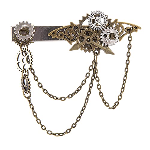 Steampunk-Haarspange, Zahnrad-Haarspange, Kette, Reversnadel, Steampunk-Haarspangen, Steampunk-Haarnadeln, Retro-Haarschmuck, Steampunk-Haarspange von Awydky