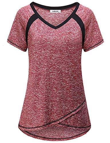 AxByCzD Damen Workout Shirts Raglan Kurzarm Yoga Activewear Tops - - Groß AxByCzD Damen Workout Shirts Raglan Kurzarm Yoga Activewear Tops - - Groß von AxByCzD