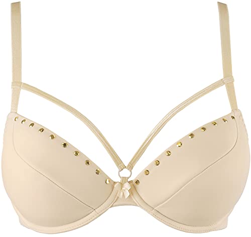 Axami Beiger Push up BH mit Nieten und elastischen Streifen 85C von Axami