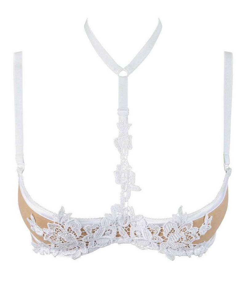 Axami Ouvert-BH V-9641 bra white with open cups - (L/XL,S/M,XSS) von Axami