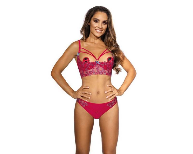 Axami Ouvert-BH V-9671 bustier red with open cups - (70A,80C,85B,8 von Axami